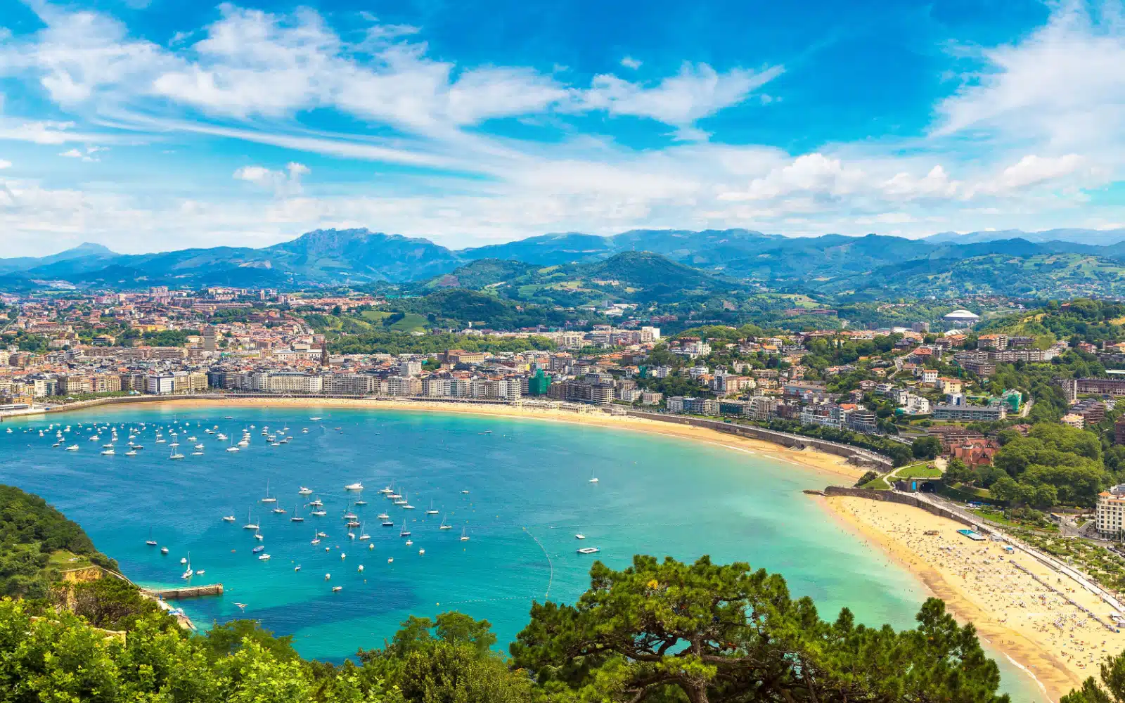 Vue aérienne panoramique de Saint-Sébastien