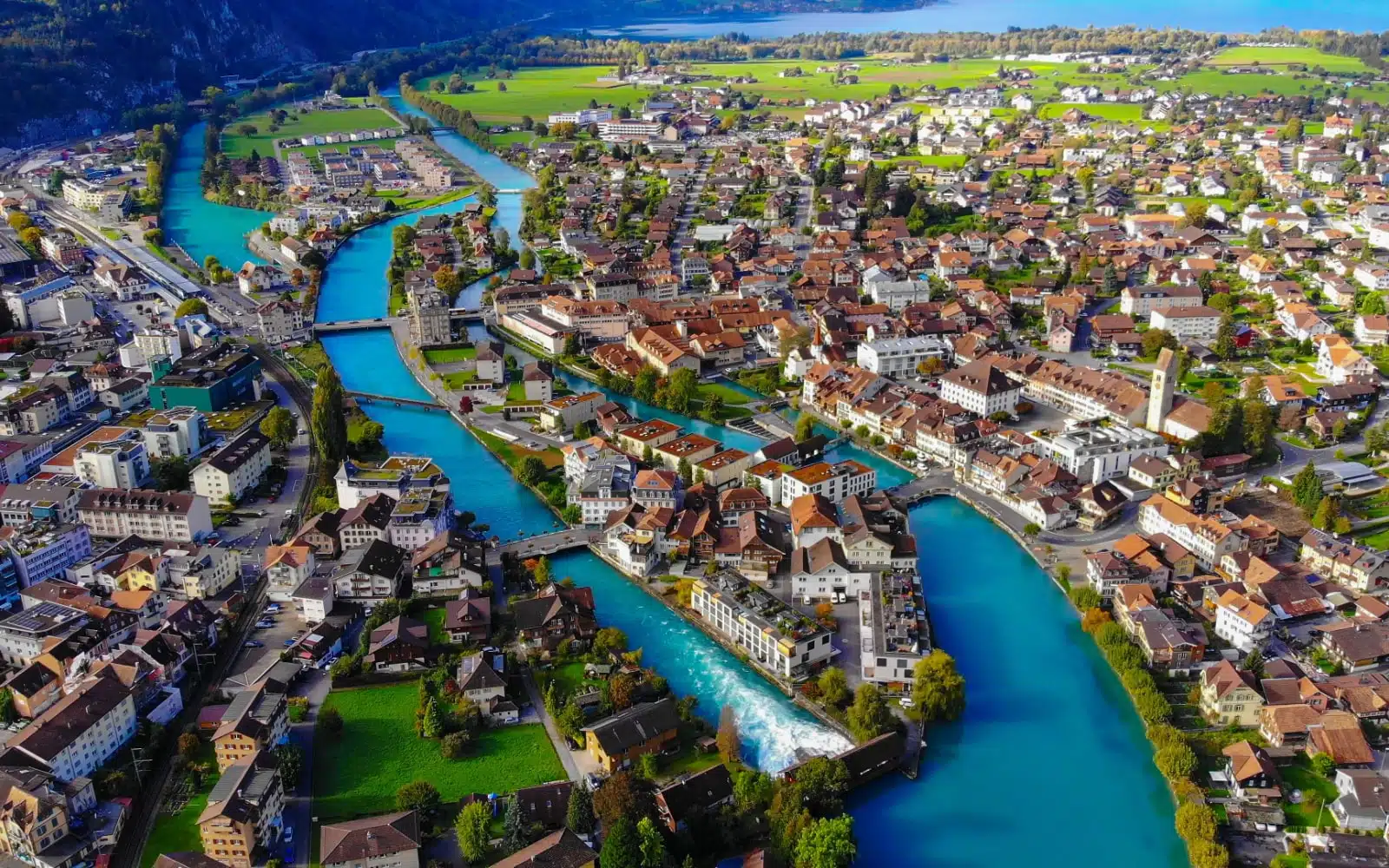 Vue sur la ville de Interlaken